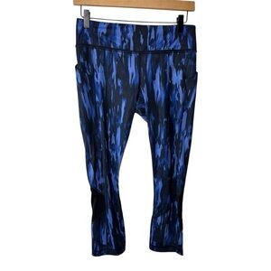 Lululemon Pace Rival Crop Full-On Luxtreme Painted Animal Sprinkler Black Size 6